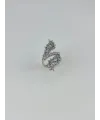 Rodyum Kaplama Zirkon Taşlı Yüzük - Yz0177