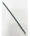 Rodyum-mavi Çelik  Erkek Çelik Bileklik Boy 21.5 Cm / En 0.6 Mm - Ebl0080