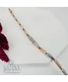 Rodyum+rose  Zirkon Taşlı Pirinç Bileklikler 16,5+2 Cm - IEG0061