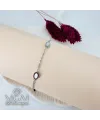 Rodyum Sedef Taşlı Çelik Bileklikler 16+5 Cm Uzatma Payı - Kbl0099