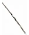Rodyum-siyah Çelik  Erkek Çelik Bileklik Boy 21.5 Cm / En 0.6 Mm - Ebl0075