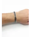 Rodyum-siyah Çelik  Erkek Çelik Bileklik Boy 21.5 Cm / En 0.9 Mm  - Ebl0049