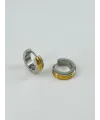 Rodyum Ve   Çelik Erkek Küpe Çap (9 Mm) Kalınlık (4 Mm) - Ekp0001