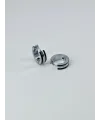 Rodyum Ve Siyah Çelik Erkek Küpe Çap (9 Mm) Kalınlık (4 Mm) - Ekp0006
