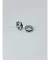 Rodyum Ve Siyah  Çelik Erkek Küpe Çap (9 Mm) Kalınlık (4 Mm) - Ekp0007
