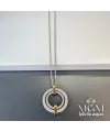 Rodyum Zincir Çelik Uç Kısmı Pirinç Kolyeler 45 + 5 Cm Uzatma Payı - Kl0090