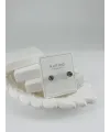 Rodyum Zirkon-5 Mm Taşlı Pirinç Zirkon Küpe - Kp00334