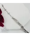 Rodyum Zirkon+sedef Taşlı Pirinç Bileklikler 17,5+2 Cm - IEG0065