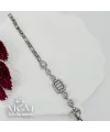 Rodyum Zirkon Taşlı Pirinç Bileklikler 17+2 Cm - IEG0047