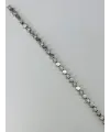 Rodyum Zirkon Taşlı Pirinç Bileklikler 17+2 Cm  - Kbl0368