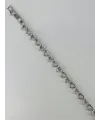Rodyum Zirkon Taşlı Pirinç Bileklikler 17+2 Cm  - Kbl0369