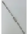 Rodyum Zirkon Taşlı Pirinç Bileklikler 17+2 Cm  - Kbl0372