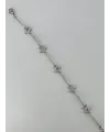 Rodyum Zirkon Taşlı Pirinç Bileklikler 17+4 Cm  - Kbl0375