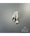 Rodyum Zirkon Taşlı Pirinç Küpeler - Kp00120