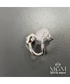 Rodyum Zirkon Taşlı Pirinç Küpeler - Kp00137