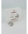 Rodyum Zirkon Taşlı Pirinç Küpeler - Kp00462