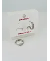 Rodyum Zirkon Taşlı Pirinç Küpeler - Kp00463