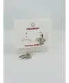 Rodyum Zirkon Taşlı Pirinç Küpeler - Kp00491