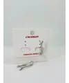 Rodyum Zirkon Taşlı Pirinç Küpeler - Kp00501