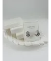 Rodyum Zirkon Taşlı Pirinç Zirkon Küpe - Kp00315