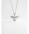 Rodyum Zirkon Taşlı Zincir : Çelik Çelik Kolye 40+5 Cm - Kl0282