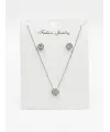 Rodyum Zirkon Taşlı Zincir : Çelik Ürünler 40+5 Cm - Set0020