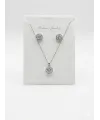 Rodyum Zirkon Taşlı Zincir : Çelik Ürünler 40+5 Cm - Set0024