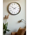 Roma Zarafeti Krom 52 Cm Metal Duvar Saati