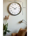 Roma Zarafeti Krom 52 Cm Metal Duvar Saati