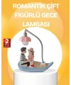 Romantik Çift Figürlü Gece Lambası Sandal Model Sevgiliye Özel Hediye