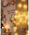 Romantik Kalp Led Işık Neon Görünümlü Dekoratif Oda Lambası