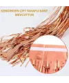 Rose Gold Püsküllü Kapı Perdesi - Parti, Bekarlığa Veda, Doğum Günü 1x2 m
