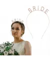 Rose Gold Renk Bekarlığa Veda Kristal Taş Bride Tacı İthal 16x10 cm
