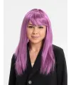 Rose Pembe Renk Düz Kesim Uzun Parti Peruğu Takma Saç