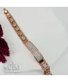 Rose  Zirkon Taşlı Pirinç Bileklikler 19 Cm - IEG0050
