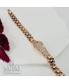 Rose  Zirkon Taşlı Pirinç Bileklikler 19 Cm - Kbl0059
