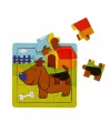 S00002907 WOODEN PUZZLE ANIMALS 9 PCS 3 AST