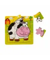 S00002907 WOODEN PUZZLE ANIMALS 9 PCS 3 AST