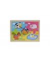 S01002909 WOODEN PUZZLE VEHICLES ANMALS 5 PCS 2 AST