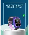 S10 Mor Çocuk Takip Saati Elektronik Bariyer Ve Sesli Mesaj Destekli
