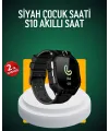 S10 Siyah Çocuk Takip Saati Güvenli Alan Uyarısı Ve Sesli Mesaj