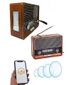 Saatli Fenerli Bluetooth Nostaljik Radyo Aux Sd Usb Girişli Bluetooth Hoparlör