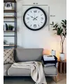 Sade & Şık Siyah 40 Cm Metal Dekoratif Duvar Saati