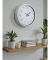 Sade Tasarım Beyaz 40 Cm Metal Standart Duvar Saati