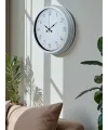 Sade Tasarım Beyaz 40 Cm Metal Standart Duvar Saati