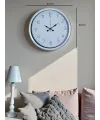Sade Tasarım Beyaz 40 Cm Metal Standart Duvar Saati