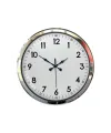 Sade Ve Şık Krom 52 Cm Metal Dekoratif Duvar Saati