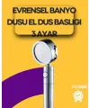 Sağlam Metal Hortum Bağlantılı, 360° Hareketli Duş Başlığı