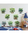 Saksılı Çiçek Tasarımlı 8li Sticker MC-480A