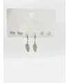 Sallantılı Yaprak Detaylı Altılı Küpe - Kp00575